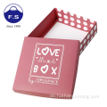 Benutzerdefinierte Druckklappverpackung farbenfrohe rosa Geschenkbox